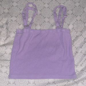 purple cropped tank size small!!